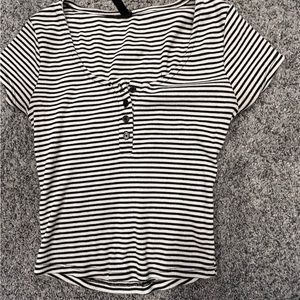 Scoop Neck Tee Shirt Cropped